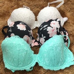 Lot of three PINK 36D Bras